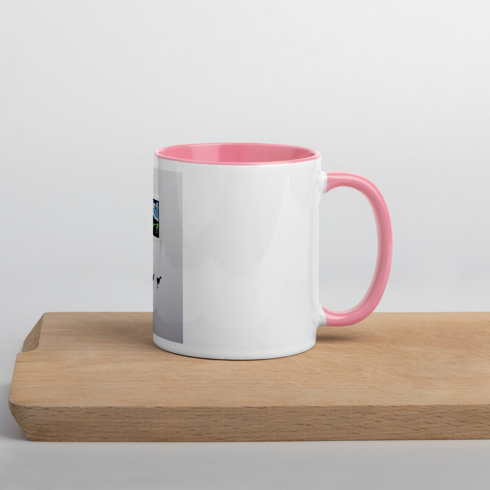 Moma Pukeko & Chicks Mug with Color Inside.