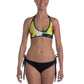 Colorful Abstract Bikini & Black Pants.