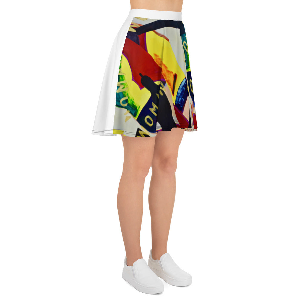 Funky Woman Design Skater Skirt.