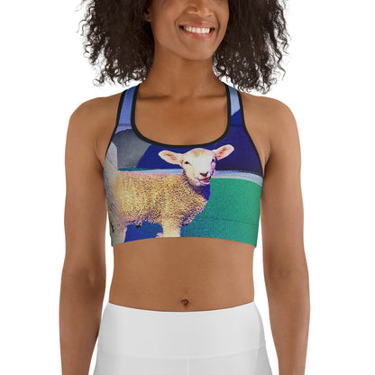 Sports bra with Bar Lamb.