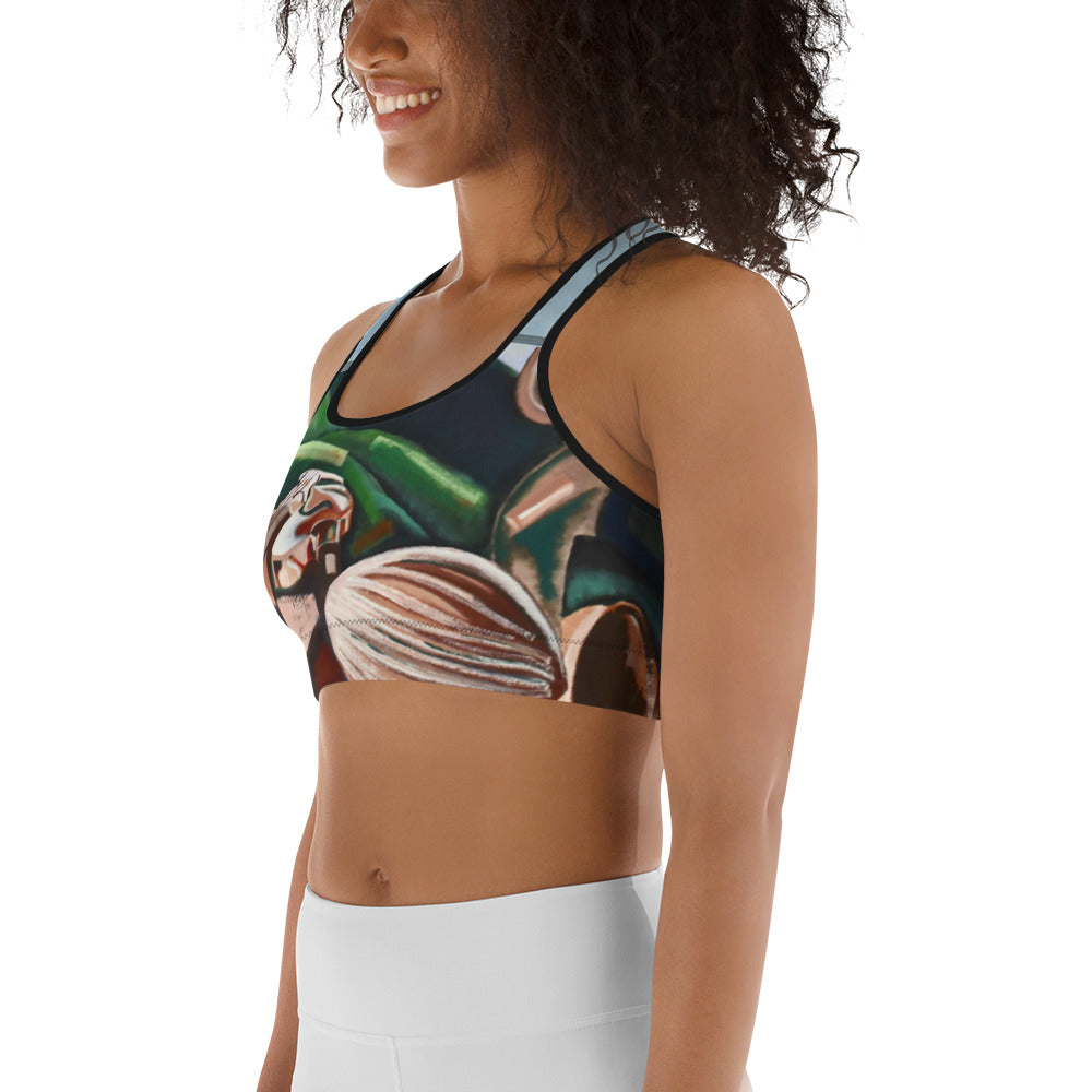 Sports bra with Colin McCahon Hills.