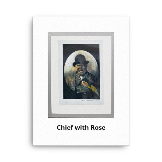 Chief with rose Canvas Print.