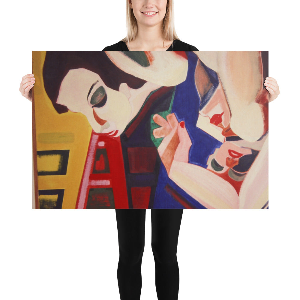 Cubist Woman Photo paper poster.