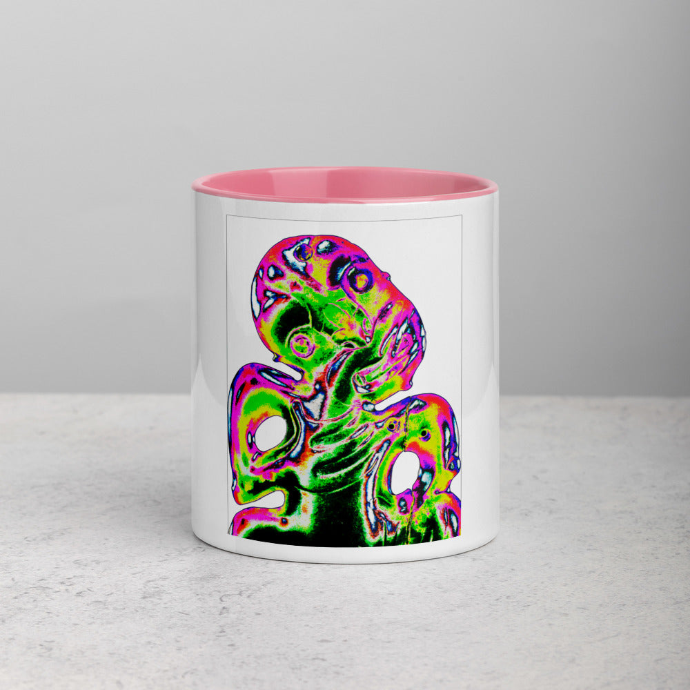 Moari Tiki Mug with Color Inside.