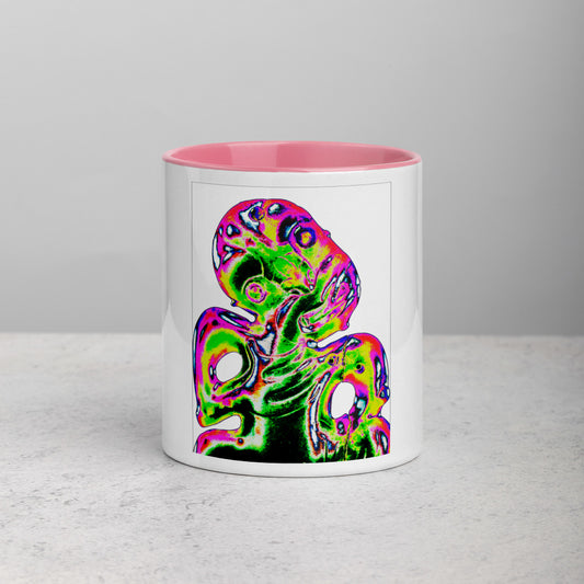 Moari Tiki Mug with Color Inside.