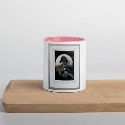 Moari Chief with Rose Mug with Color Inside