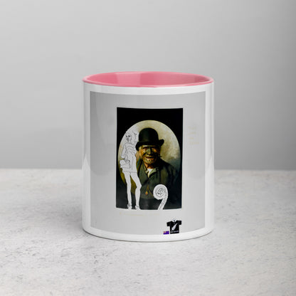 Moari Chief & white Girl Mug with Color Inside.