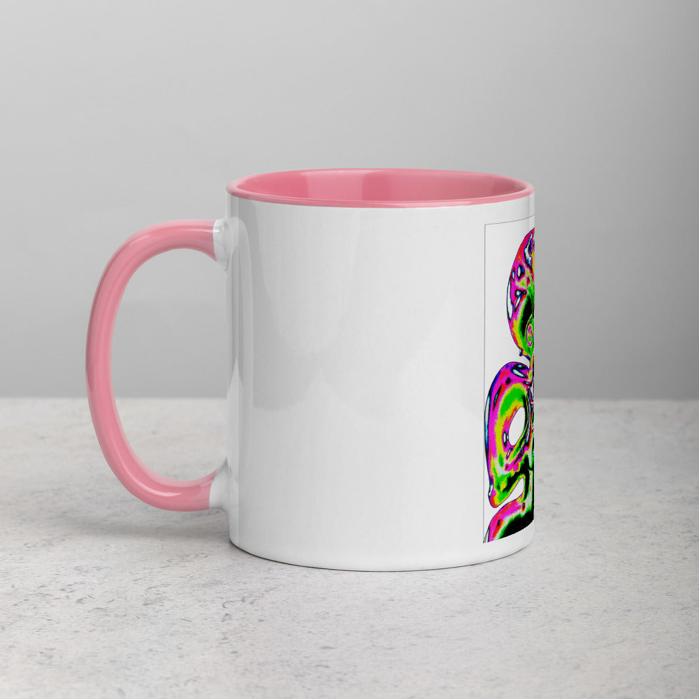 Moari Tiki Mug with Color Inside.