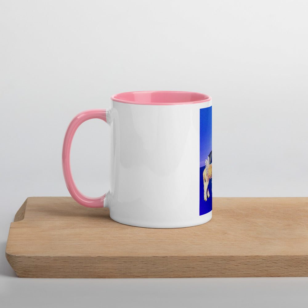 Flying Fairy Lamb Mug with Color Inside.