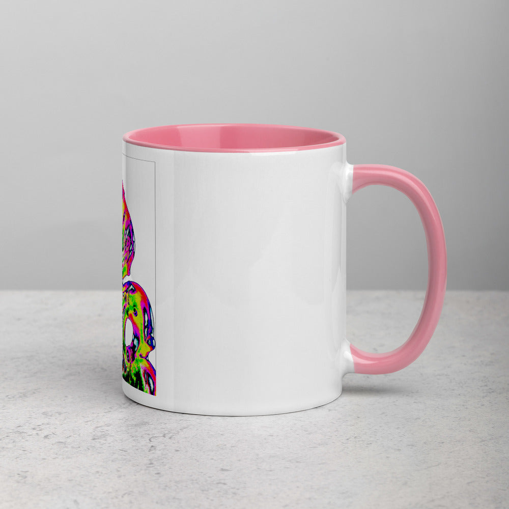 Moari Tiki Mug with Color Inside.